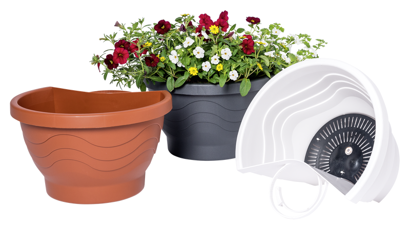 2x Blumentopf für das Regenwasser- Fallrohr